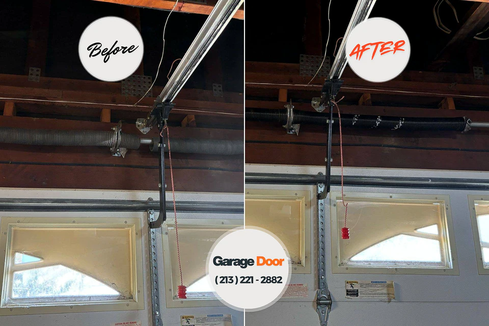 Before and after: garage door repair McMechen, WV